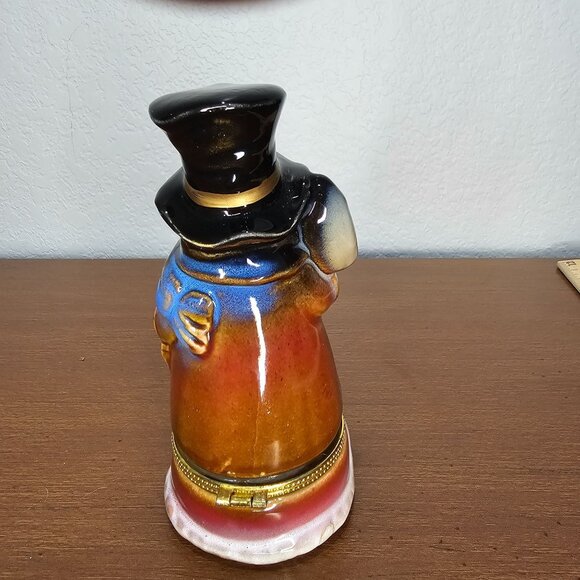 Porcelain Snowman Hinged Trinket Box / Christmas / Gift - Picture 4 of 7